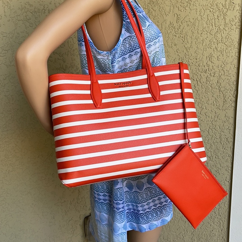 Kate Spade All Day Sailing Stripe Large Tote - Picture 12 of 16